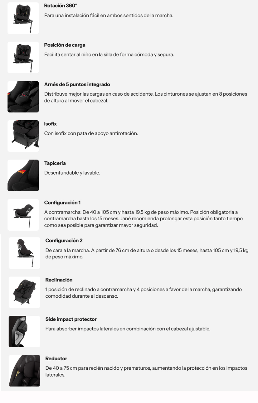 Jane kombifix silla de auto desde recíen hasta 4 años Jane kombifix silla de auto desde recíen hasta 4 años