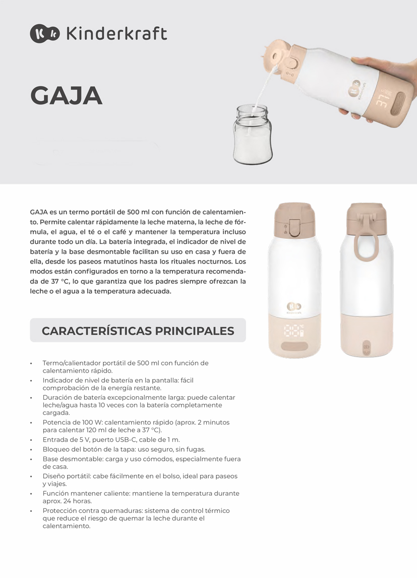 kindercraft termo-calientabiberon Gaja