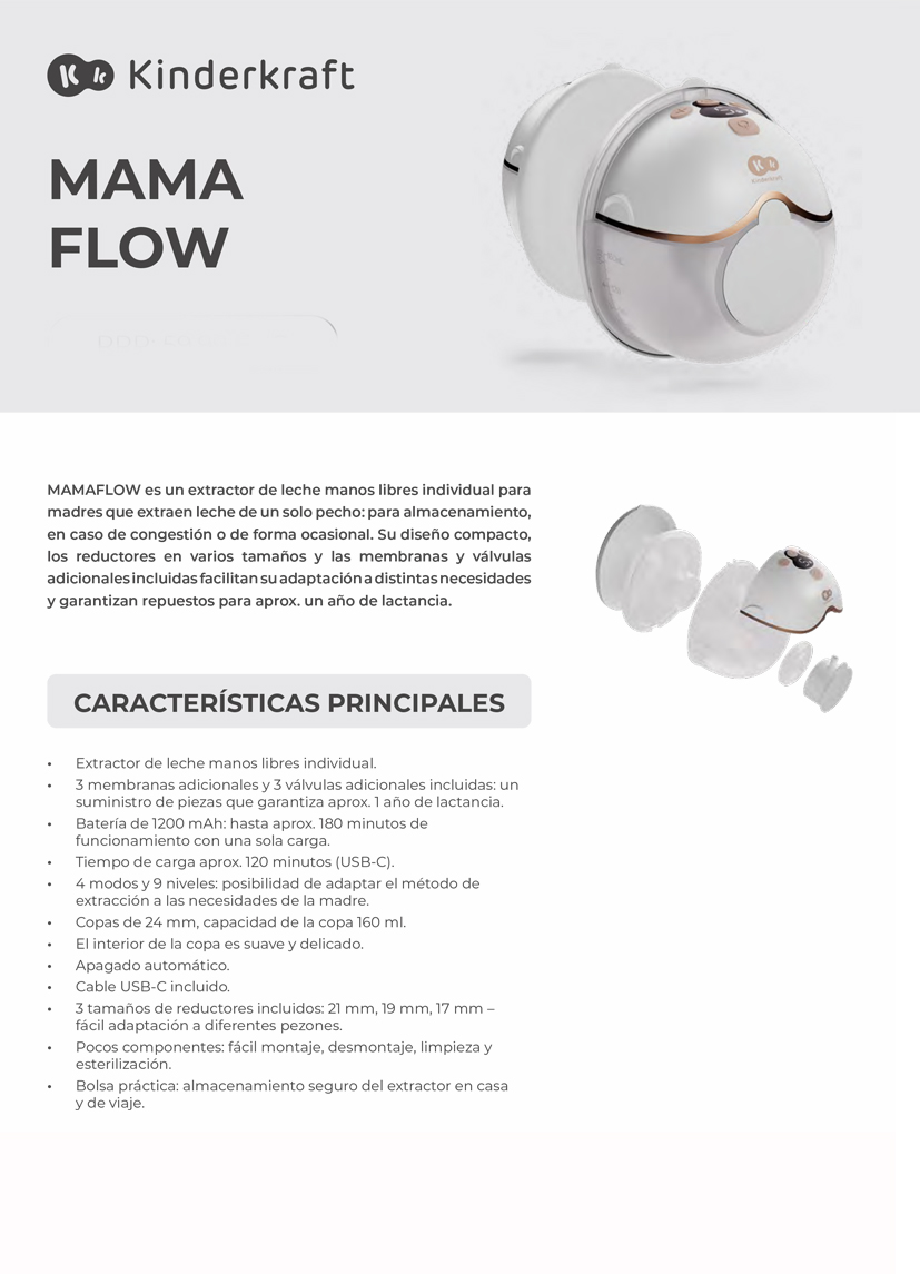 kindercraft sacaleches mamaflow