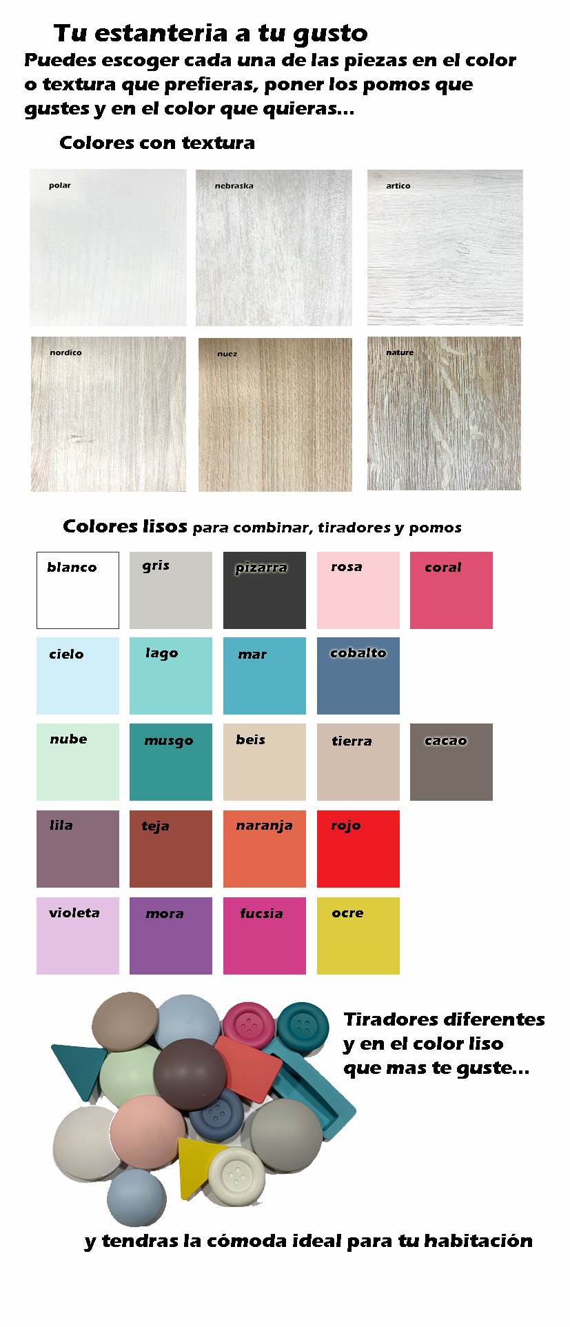Colores de las estanterias