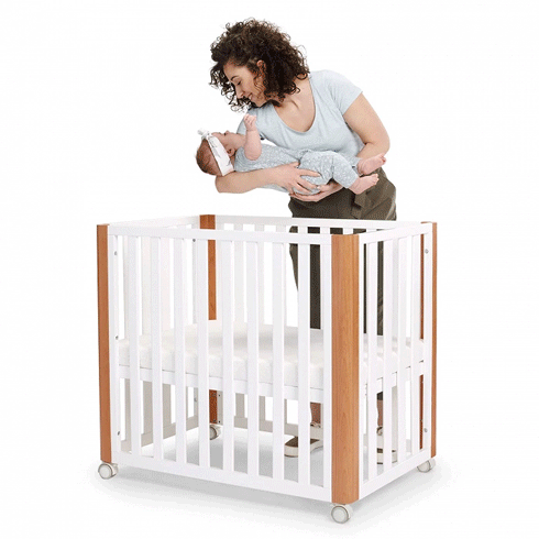 una de bebé KOYA puede ser usada como : colecho, cuna de bebé (90 x 60 cm),  cama infantil (120 x 60 cm) y parque.