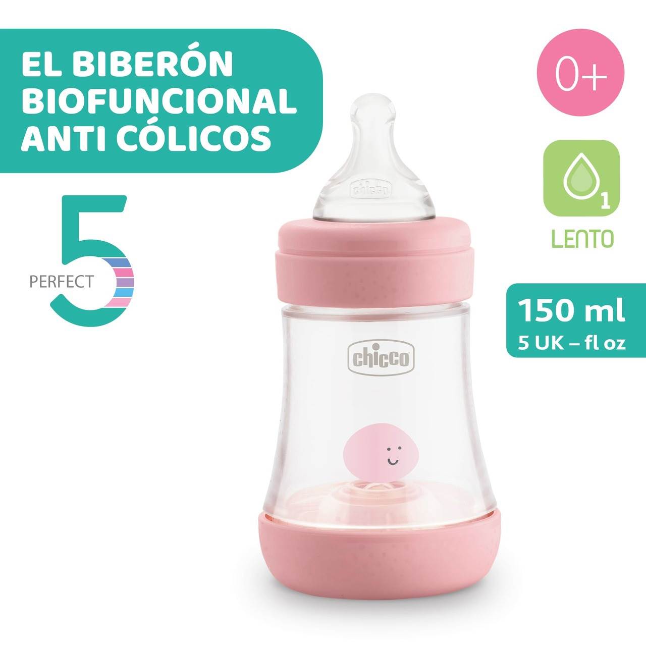 biberón 150ml perfect5 azul