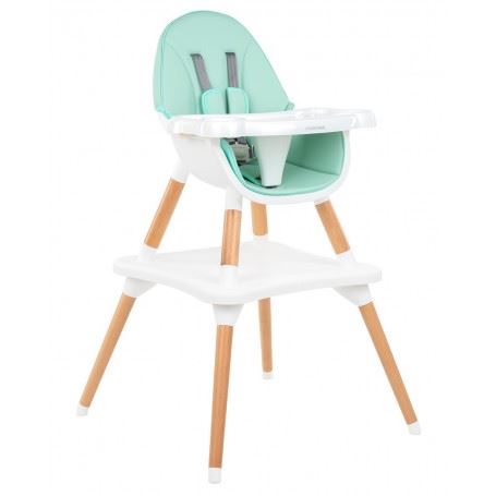 Trona convertible en mesa y silla para bebé MULTI gris, menta o rosa