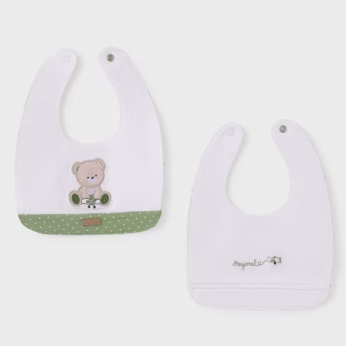 set 2 baberos eucalipto