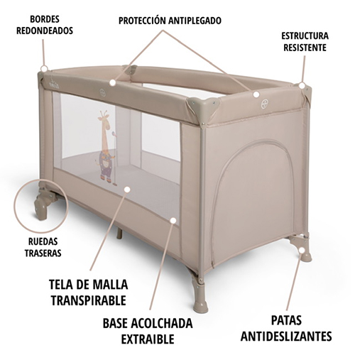 Cuna de viaje plegable