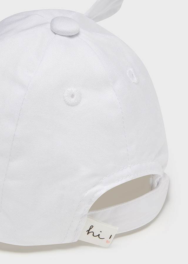 Gorra tela rayas, blanco t-40