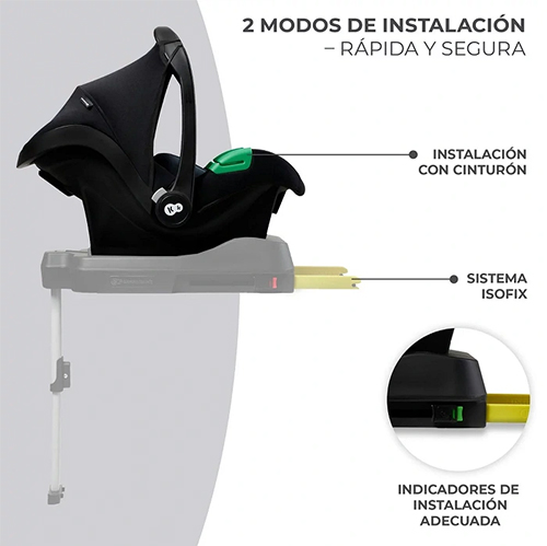 Portabebes MINK PRO con BASE ISOFIX
