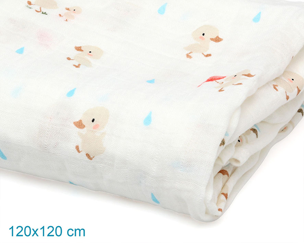 Muselina 120x120cm  algodon bambu